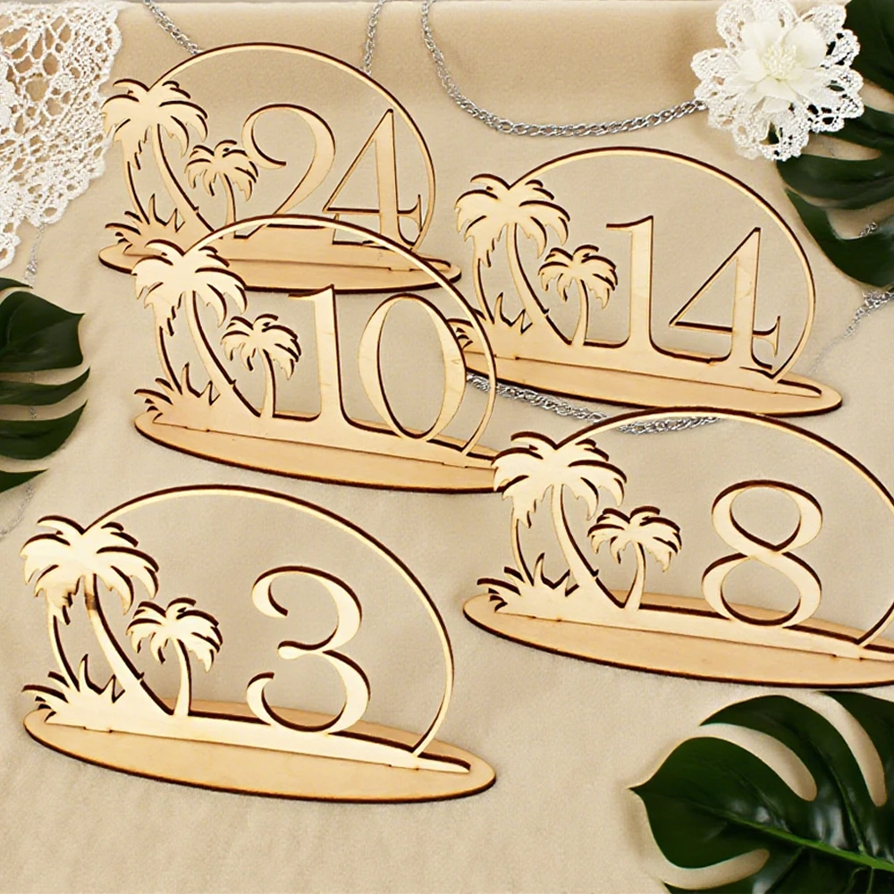 5 Pcs Custom Rustic Place Cards,Personalized Reception Table Decor Rustic Wedding Table Numbers,Unique Rustic Reception Decor