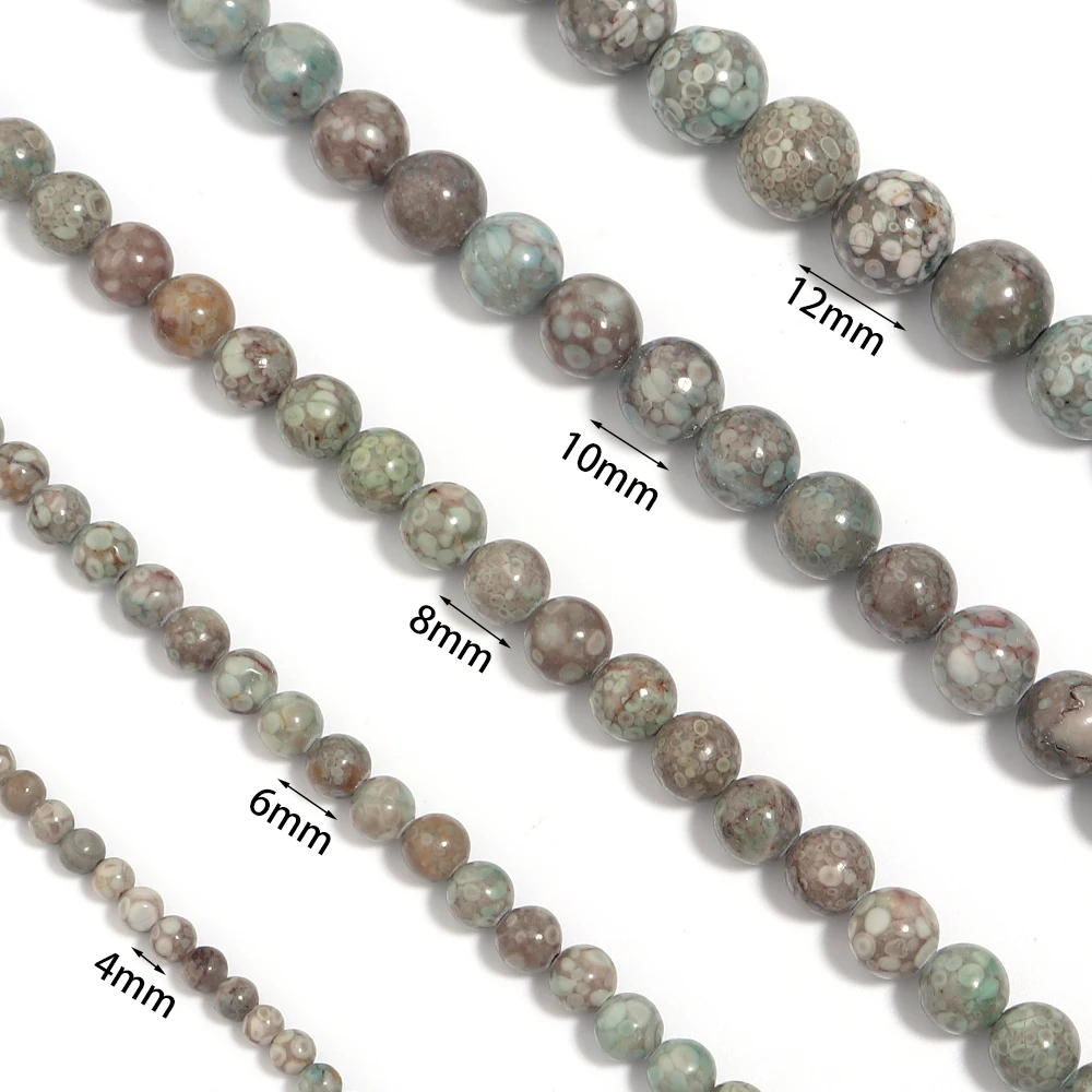 Natural Maifan Stone Beads 4 6 8 10 12mm Blue Round Loose Spacer Beads For Jewelry Making DIY Bracelets Necklace Accessories