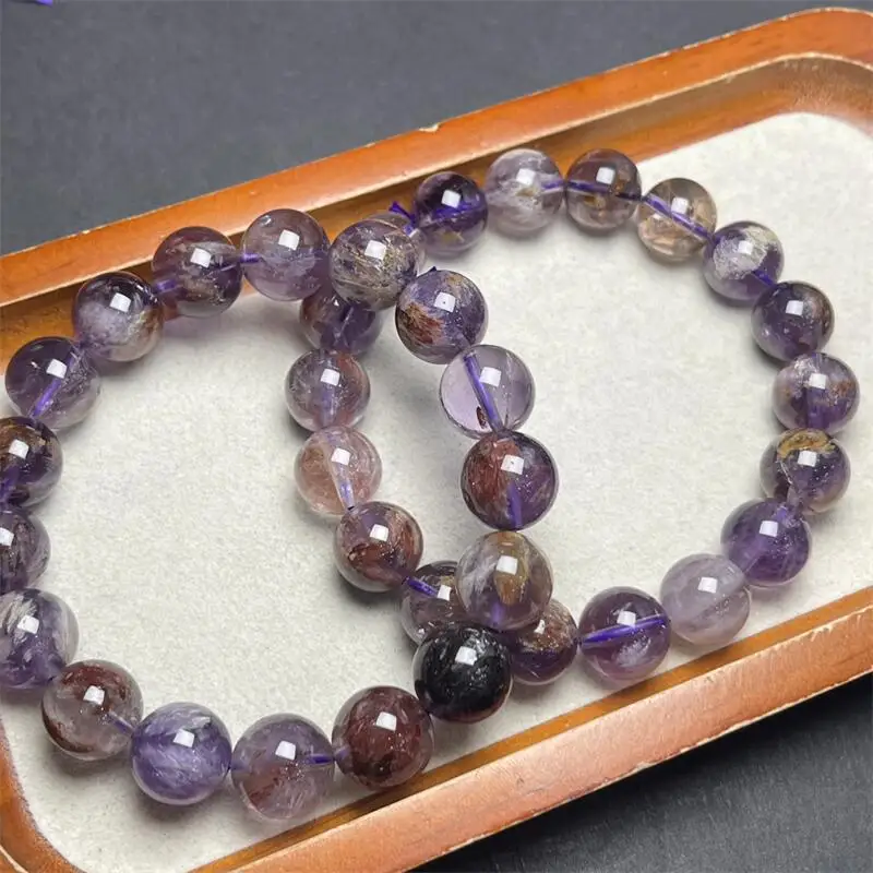 Natural Purple Garden Quartz Bracelet Crystal Yoga Reiki Healing Fengshui Stretch Female Gift 1PCS 11/12/13MM