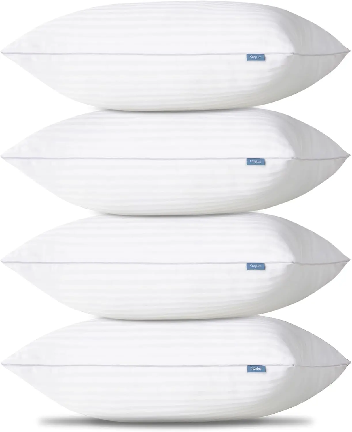 

Queen Size Cooling Pillows Set of 4, Hotel Quality with Down Alternative Fill for All Sleepers - 18x28 Inches