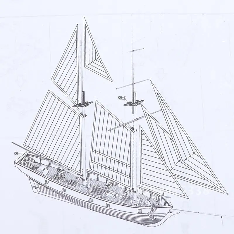 Деревянный парусник ручной работы, наборы кораблей, масштаб 1:100, модель «сделай сам», игрушка, украшение для дома, лодка, подарок, игрушка, деревянные корабли, модель сборки, игрушка