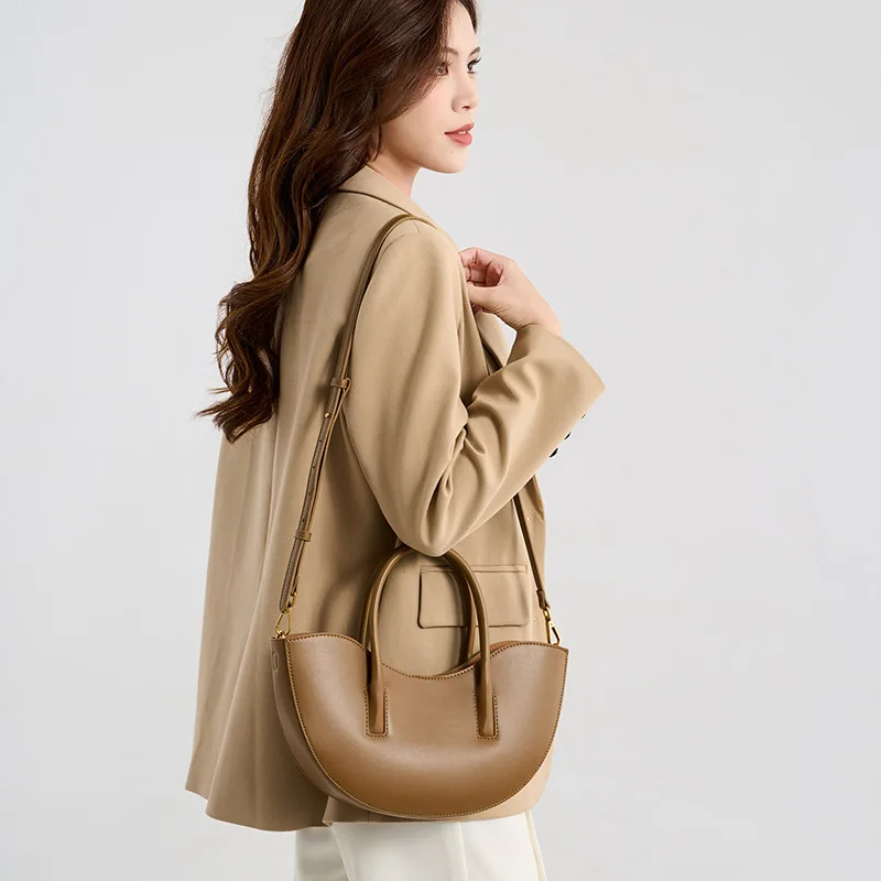 ريترو السرج حقيبة بو حقائب كتف جلدية للنساء بسيطة السيدات حقيبة كروسبودي مصمم حقائب اليد المتشرد للتسوق الترفيه #5