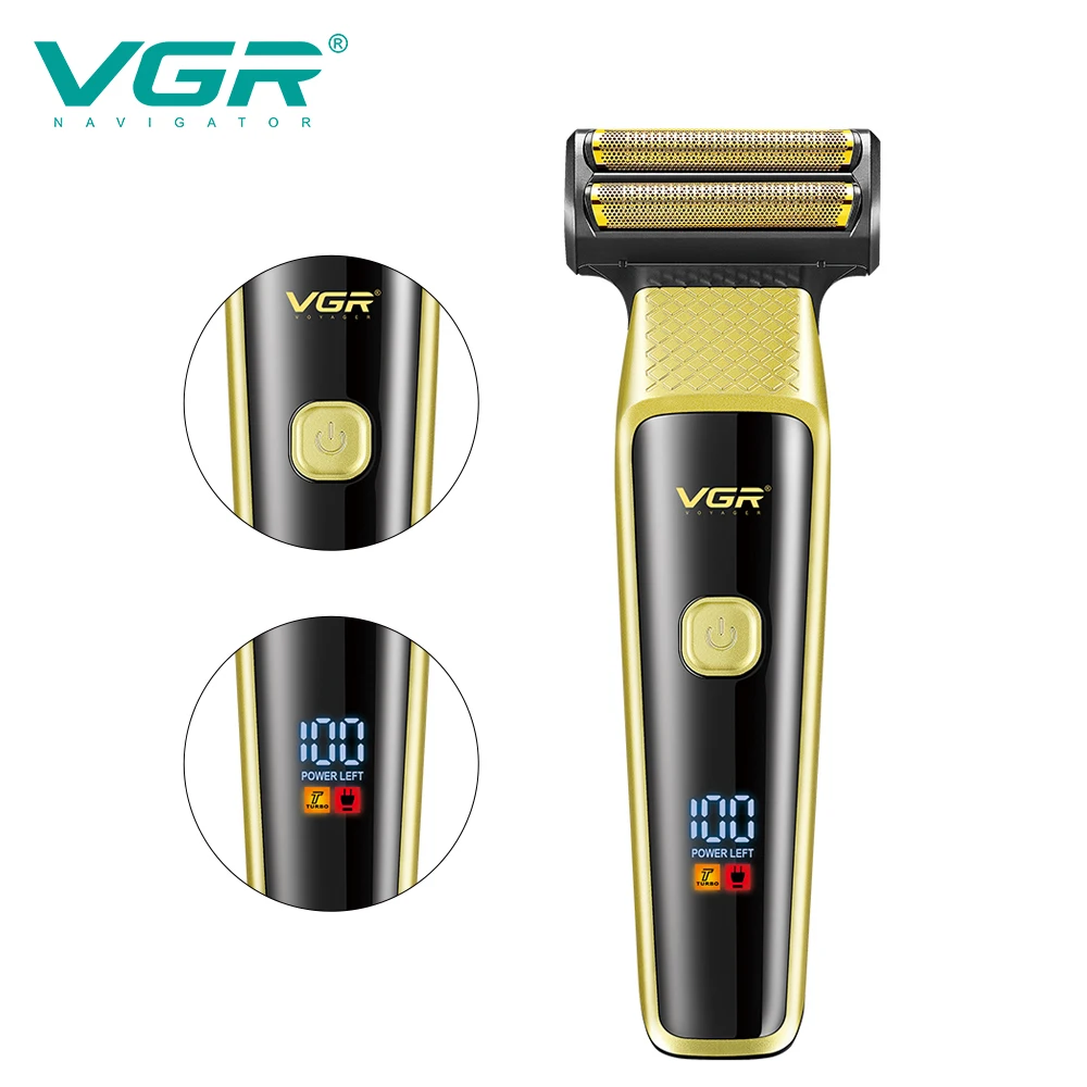 VGR 3-in-1 Hair Trimming Set Electric Hair Clipper Nose Hair Trimmer Men's Shaver Cleaning and Hair Removal Machine V-366