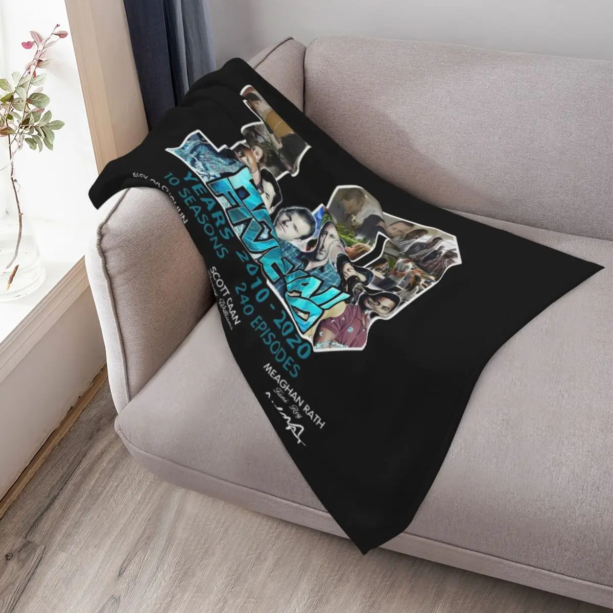 هاواي خمسة O 10 سنوات 2010 2020 التوقيعات قصيرة رمي بطانية الأرائك الزخرفية البطانيات المحشوة الناعمة #3