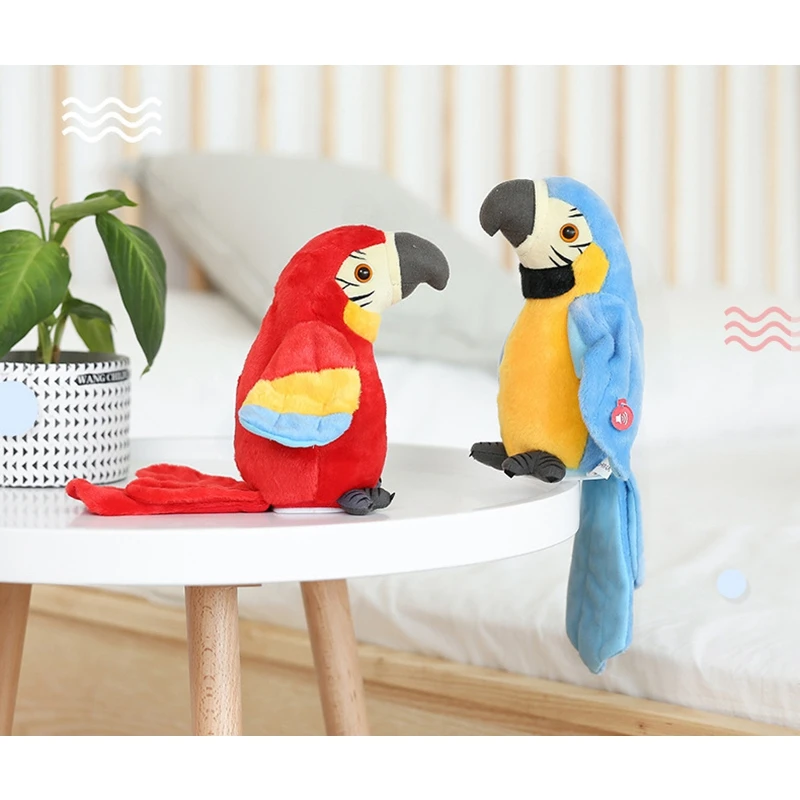 Talking Parrot Plush Electronic Bird Pet For Kids Early Education Toy