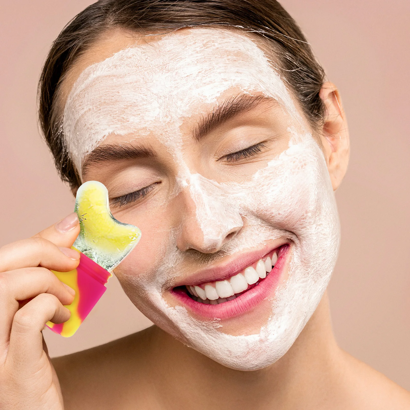 Rodillo Facial para terapia de hielo, herramienta portátil de masaje Facial de silicona para el cuidado de los ojos, dispositivo multifuncional para el cuidado de la piel