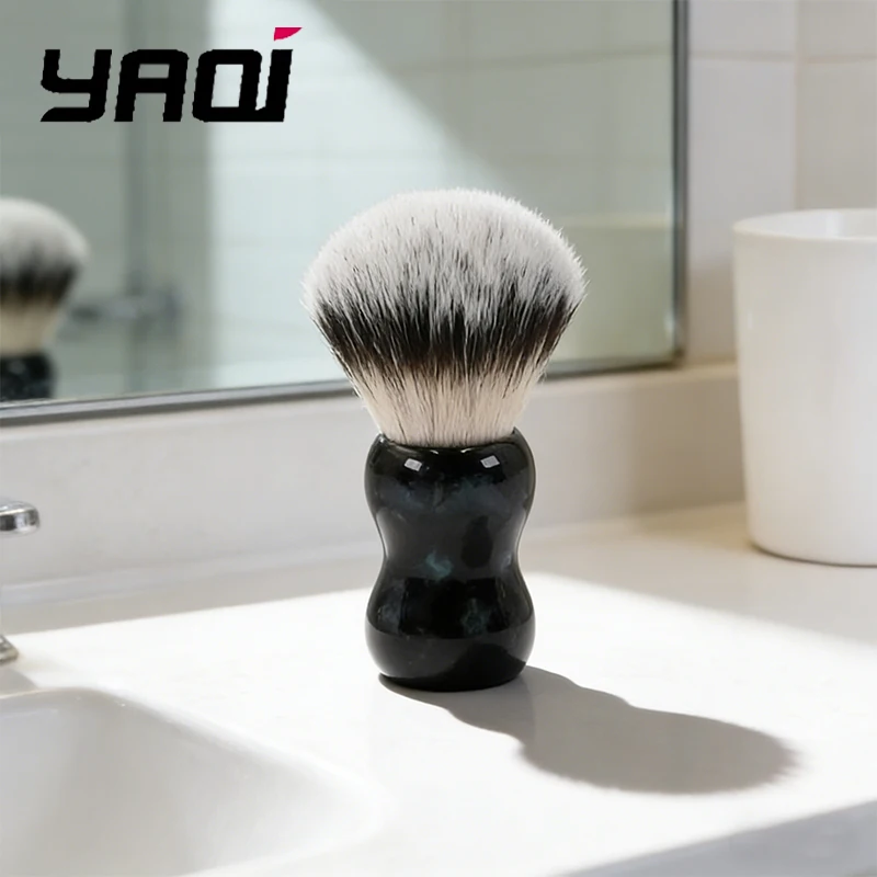 

Мужская кисть для влажного бритья YAQI Night Emerald 2026, 26 мм, синтетический ворс, ручка из смолы, роскошный инструмент для ухода за лицом