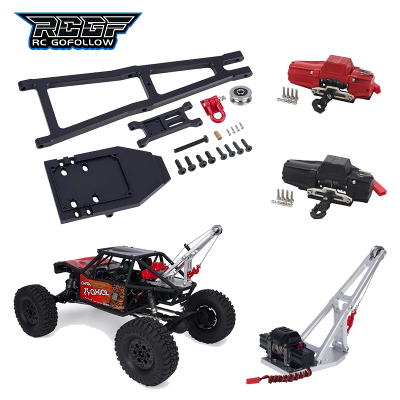 

RCGOFOLLOW 1/10 Scale Winch Truck/Tow Truck Crane Arm kit Simulation for RC Crawler Axial Capra 1.9UTB Trail Buggy Upgrade parts