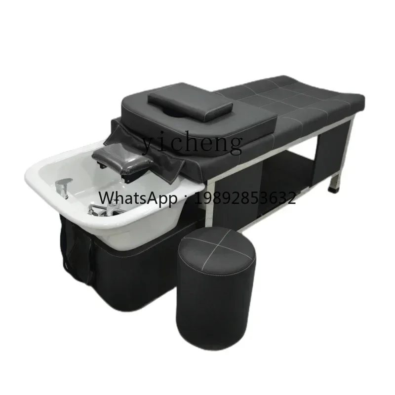 

Y1 Thai Style Shampoo Chair Hair Saloon Dedicated Ceramic Basin Stainless Steel Massage Couch