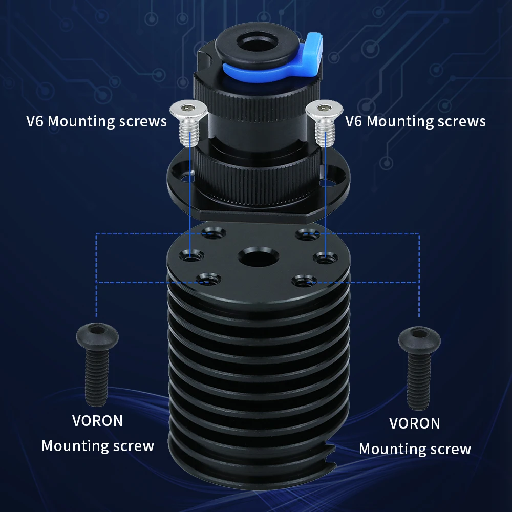 Imagem -02 - Tudo-em-um Bimetal Garganta Hotend Kit Bocal de Alto Fluxo Núcleo de Aquecimento de Cerâmica Termistor 104nt para E3d v6 Ender Printer