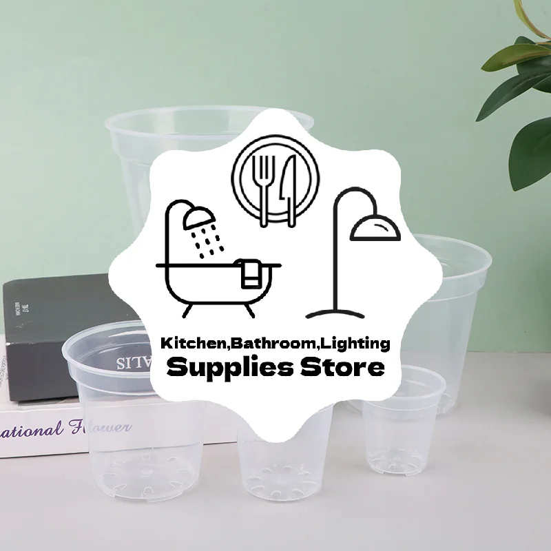 

Round Planter Pot Orchid Nursery Container Planter Container Transparent Orchid Container Round Multiple size drain holes Pots