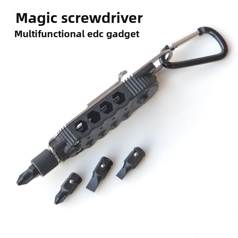 Multifunctional Mini Screwdriver Outdoor Keychain Shape Screwdrivers Portable Steel Repair Multi-function Combination Tool