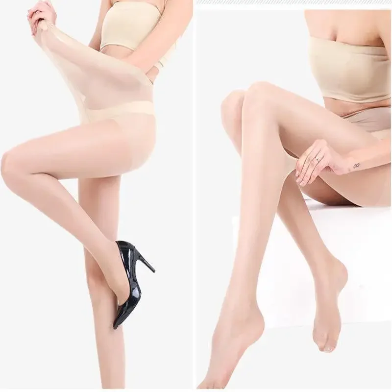 Pantimedias de talla grande para mujer, mallas de piel, delgadas, grandes, sin costuras, Sexy, Verano