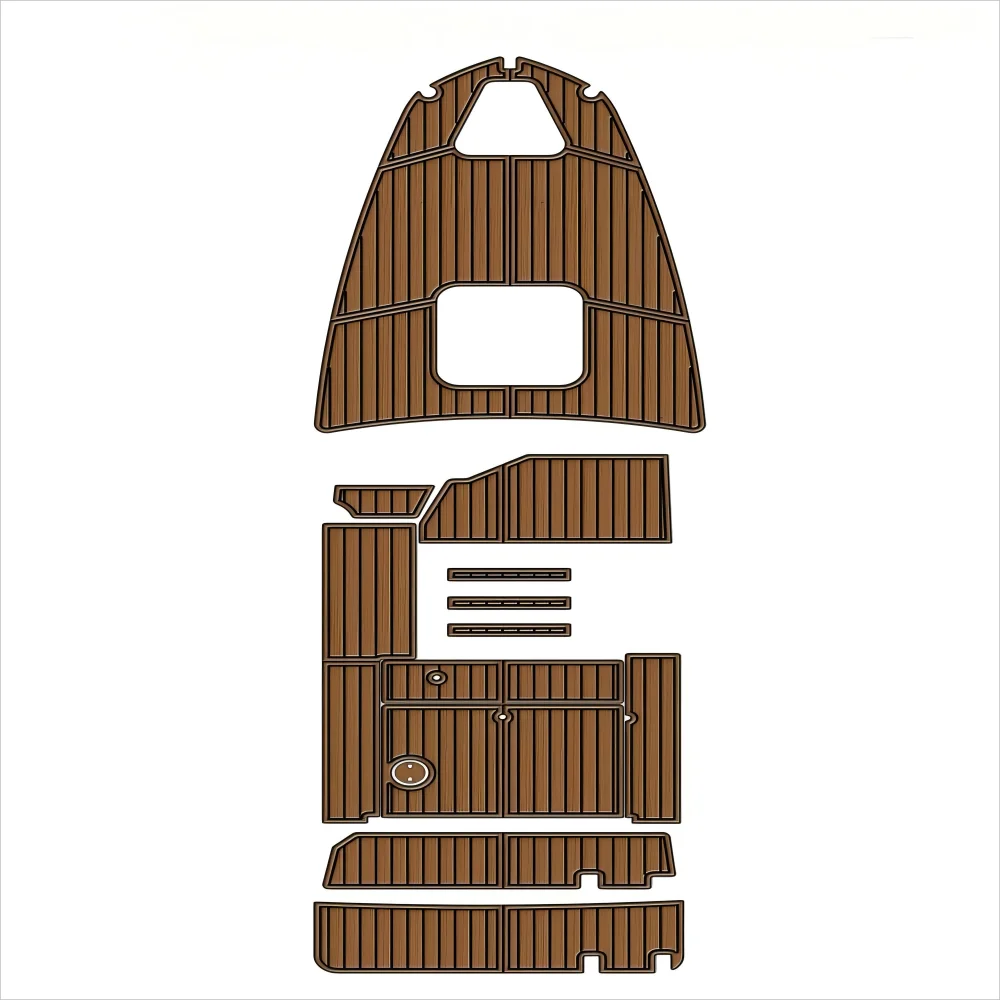 

for 1994 Sea Ray 230 Sundancer Swim Platform Cockpit Bow Pad Boat EVA Foam Teak Deck Floor Mat SeaDek Gatorstep Style