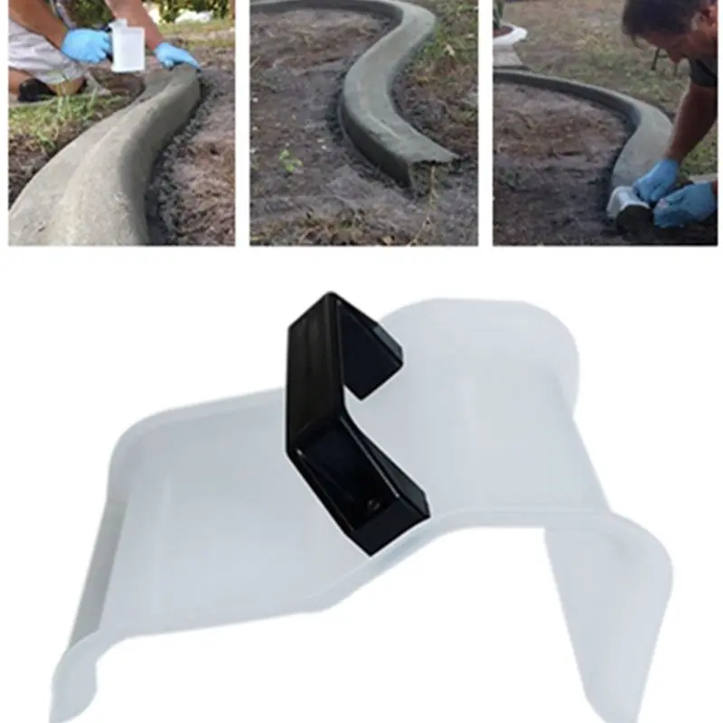 Concrete Trowel with Plastic Handle, Lawn Patio Grout Roads Concrete Making Mold, Concrete Finishing Trowel for Landscape Path