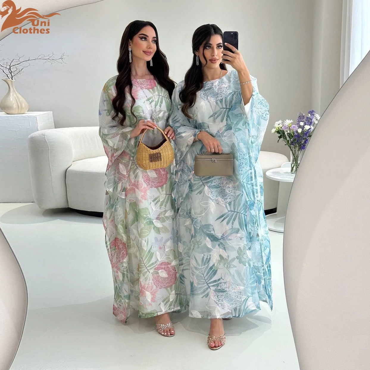 2024 New Fashion Women Casual Long Sleeve Maxi Elegant robe pullover cross-border Dubai Turkey Muslim Dress Sets MQ140