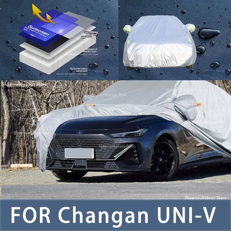 

For Changan UNI-V Outdoor Protection Full Car Covers Snow Cover Sunshade Waterproof Dustproof Exterior Car accessories