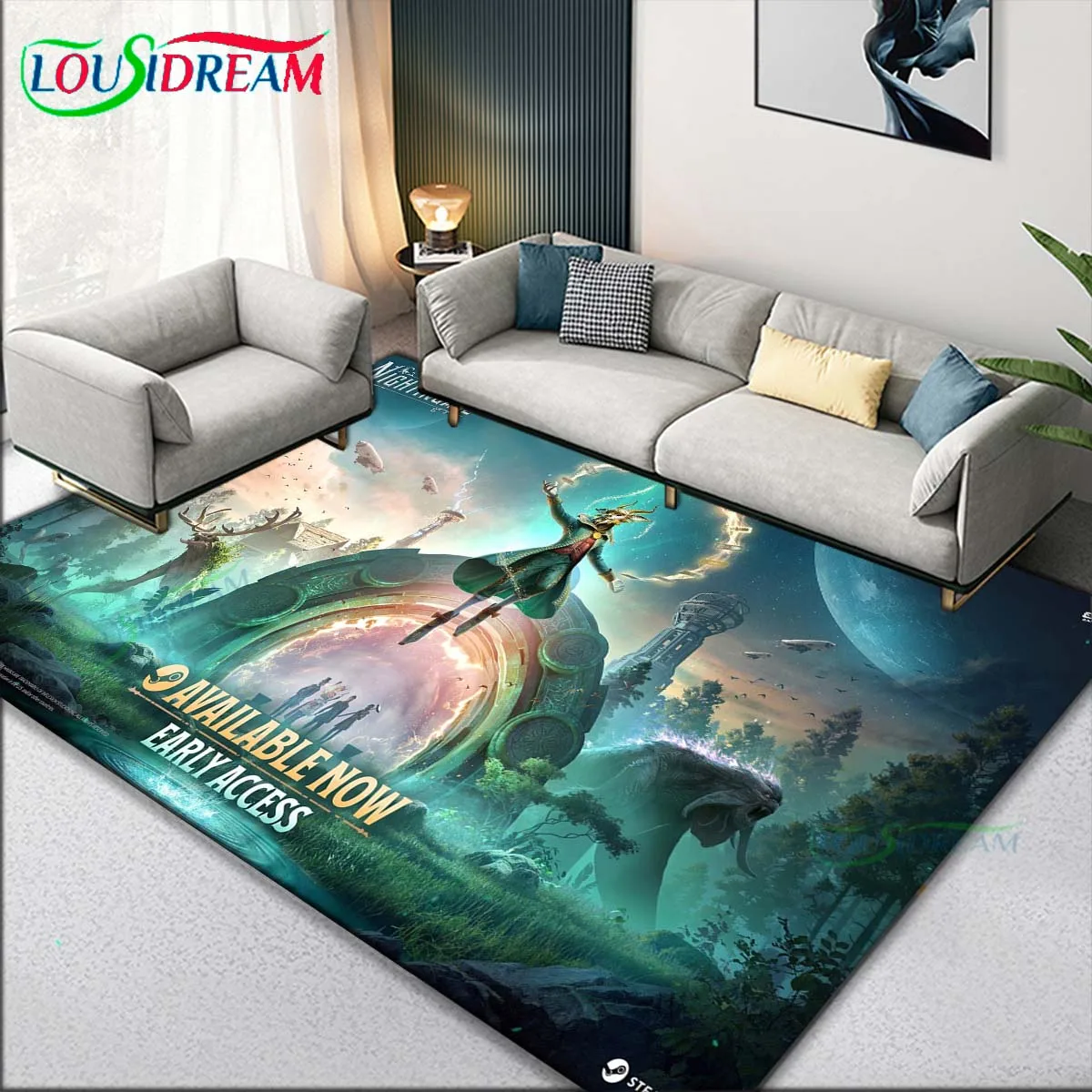 Game room N-Nightingale Game Gamer Area Carpets, Rug for Home Living Room Bedroom Sofa Doormat Decor,Kids play Floor Mat Gift