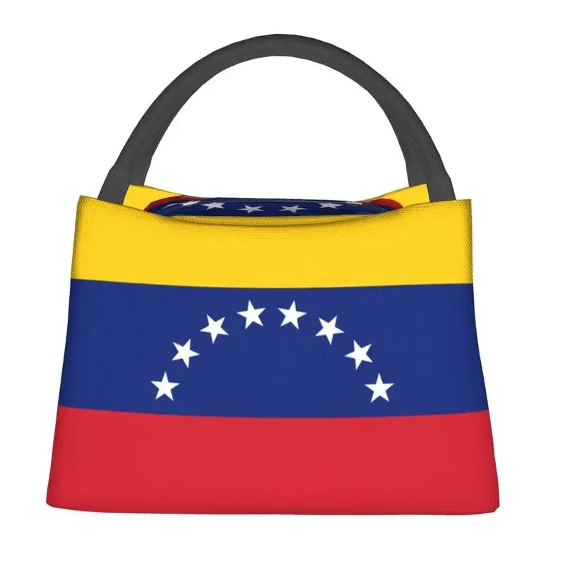 Custom Flag Of Venezuela Lunch Bags Women Cooler Thermal Insulated Lunch Boxes for Work Pinic or Travel Fruit Fresh Storage Bag