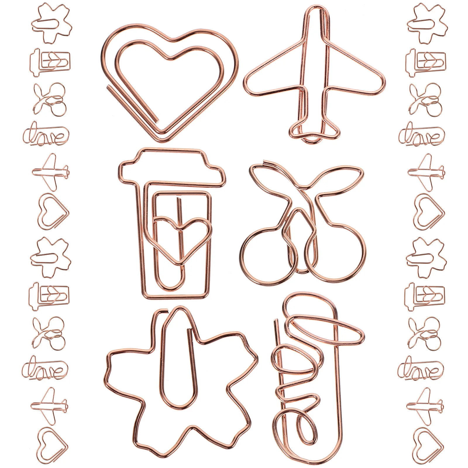 30 قطعة دبابيس ورق معدنية صغيرة إبداعية مقاطع زخرفية مكتب وثيقة صور حاملي بطاقات دبابيس ورق دبابيس ورق #6