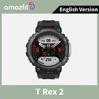 English Version Amazfit T Rex 2 Smartwatch Outdoor GPS 150+Built-in Sports Modes Smart Watch For Android iOS Opened Box100New