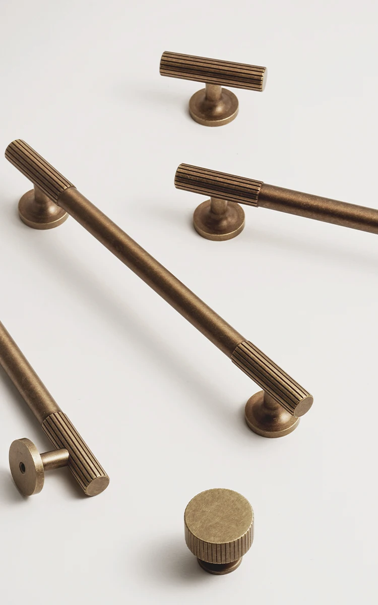 Dooroom Messing-Möbelgriff, Retro-Streifenknopf für Schrank, Kleiderschrank, Schminktisch, Schuhschrank, Schublade, Kommode, Großhandel verfügbar – Detail 14