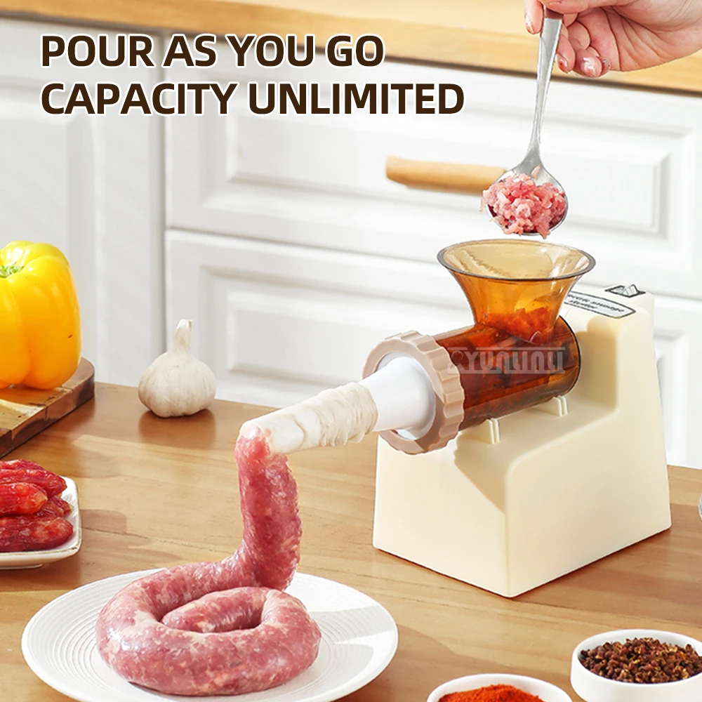 Kitchen Electric Sausage Filling Machine Meat Grinder Household Meat Sausage Maker Automatic Sausage Stuffer