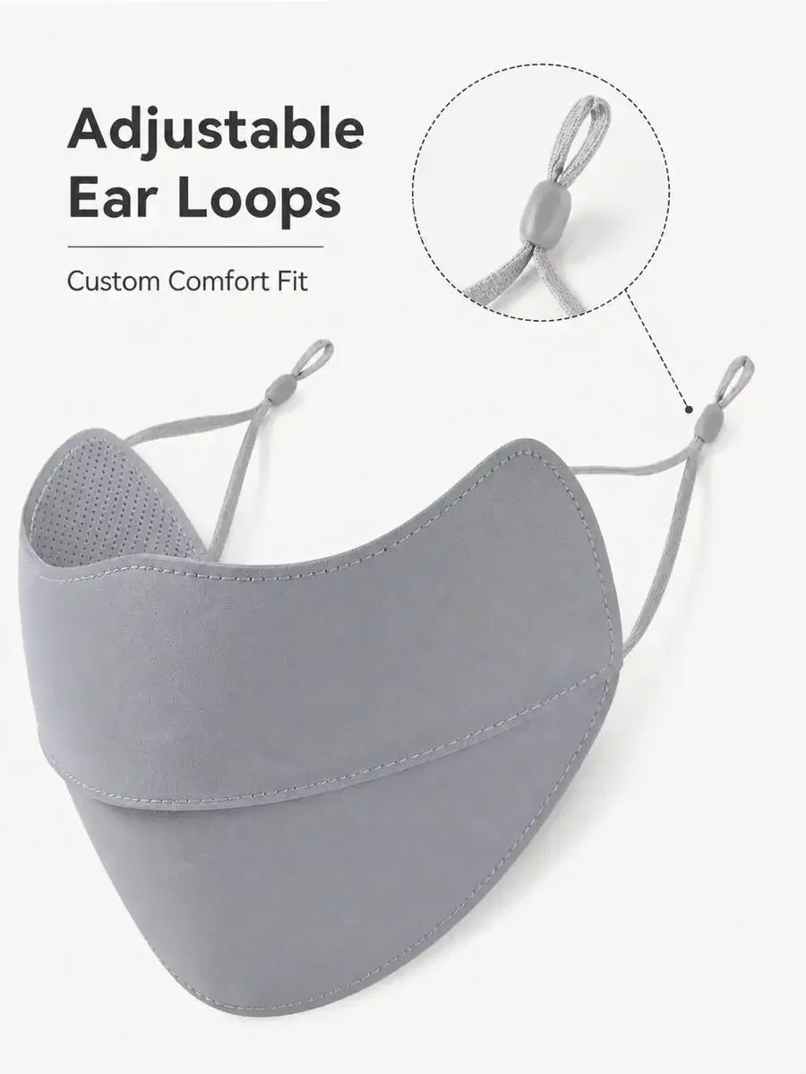 

Breathable UV Protection Face Mask With Adjustable Ear Loops For Outdoor Sports