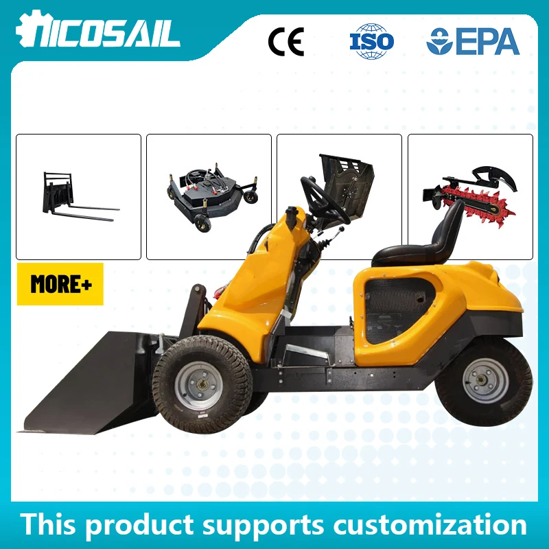 

Мини-погрузчик с 3 колесами, сертифицированный по стандарту Euro 5 CE, для строительства и ландшафтных работ