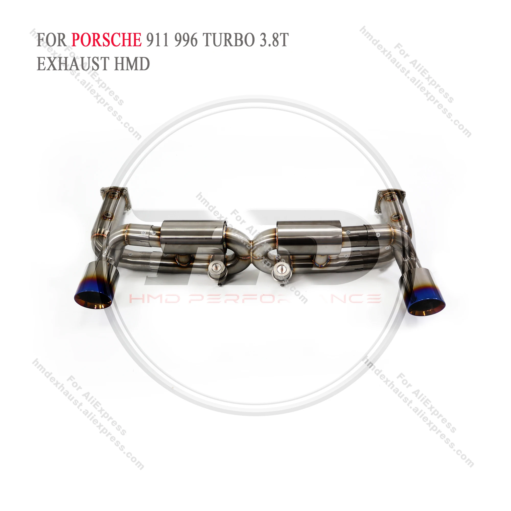 

HMD Exhaust System Stainless Steel Performance Catback for Porsche 911 996 Turbo 3.8T Muffler With Valve