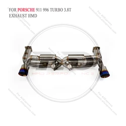 HMD Exhaust System Stainless Steel Performance Catback for Porsche 911 996 Turbo 3.8T Muffler With Valve