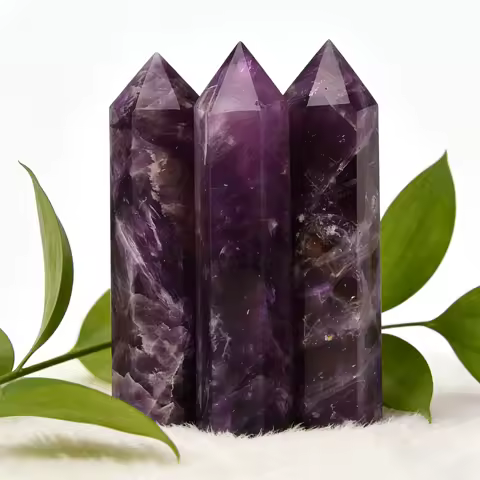 5.91 Inch Natural Amethyst Pillar Mineral Specimen for Collection Display Crystal Healing Stone Spiritual Growth Desktop Decor
