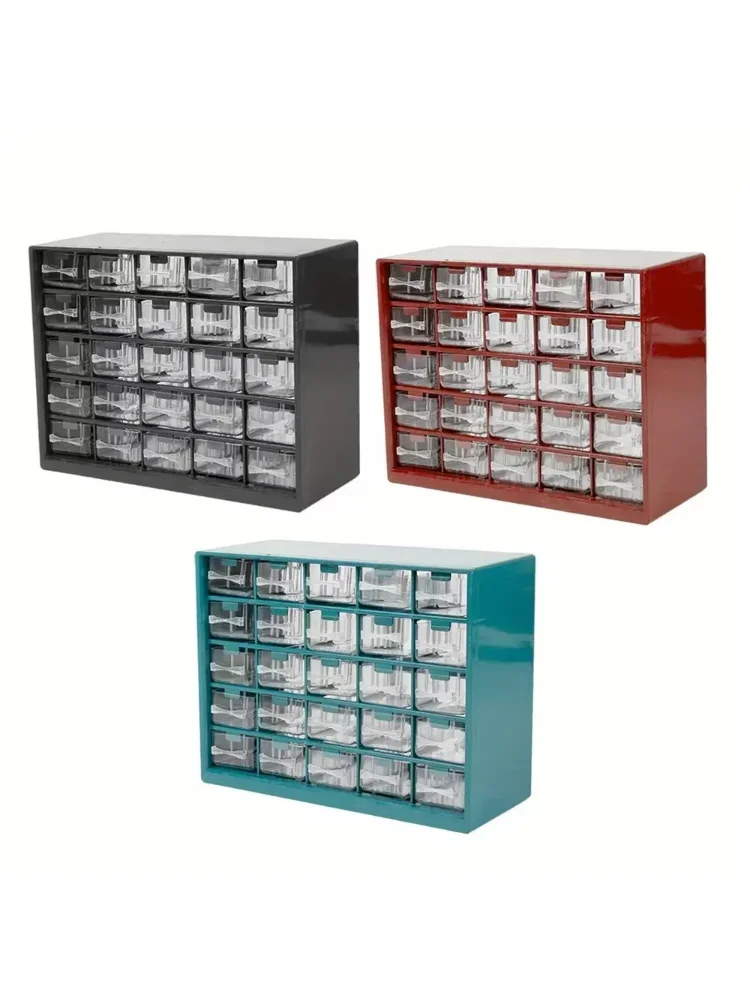 25 Multi-grid Drawer Parts Box Wall-mounted Screw Classification Component Box Tool Case Electronic Components Storage ToolBox