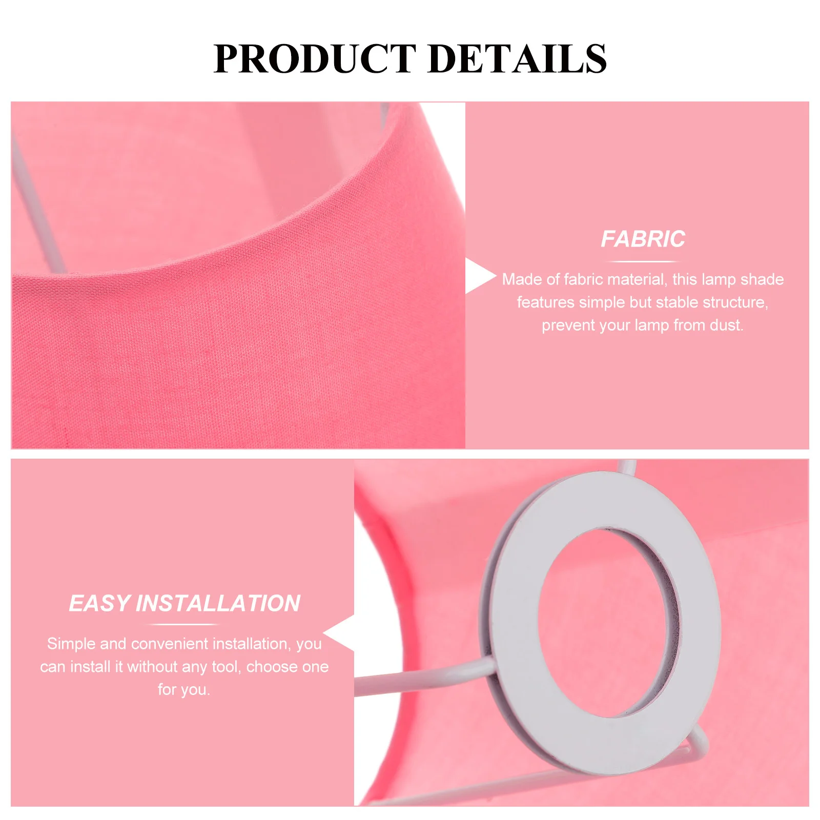 Macaron Pink Hanging Fabric Lamp Shade Cover Ceiling Light Shade Soft Light Filter for Home Hotel Room Lamp Shades