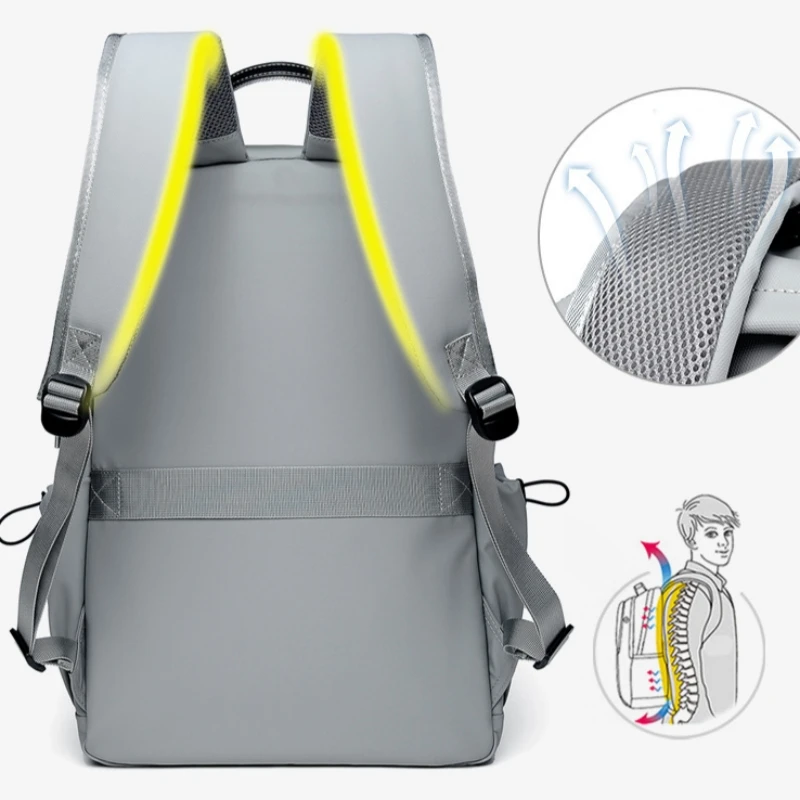 Zaino alla moda di grande capacità con ricarica USB borsa a tracolla sportiva impermeabile borsa per Computer da viaggio semplice zaino per studenti