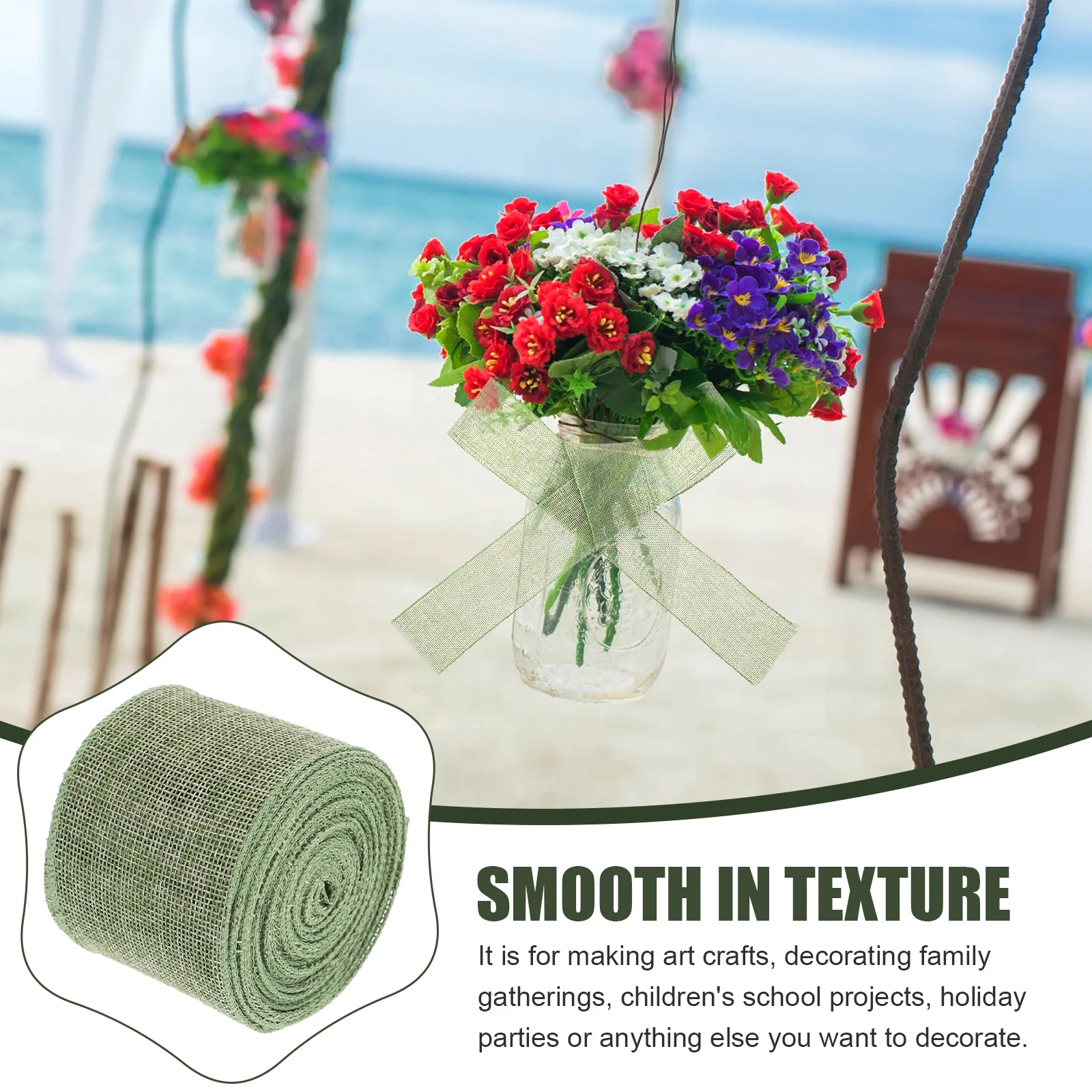 

Imitation Linen Decorative DIY Flower Wrapping Gift Wrapping Linen Diy Ribbon Gift Packing Packing Ribbon Flower