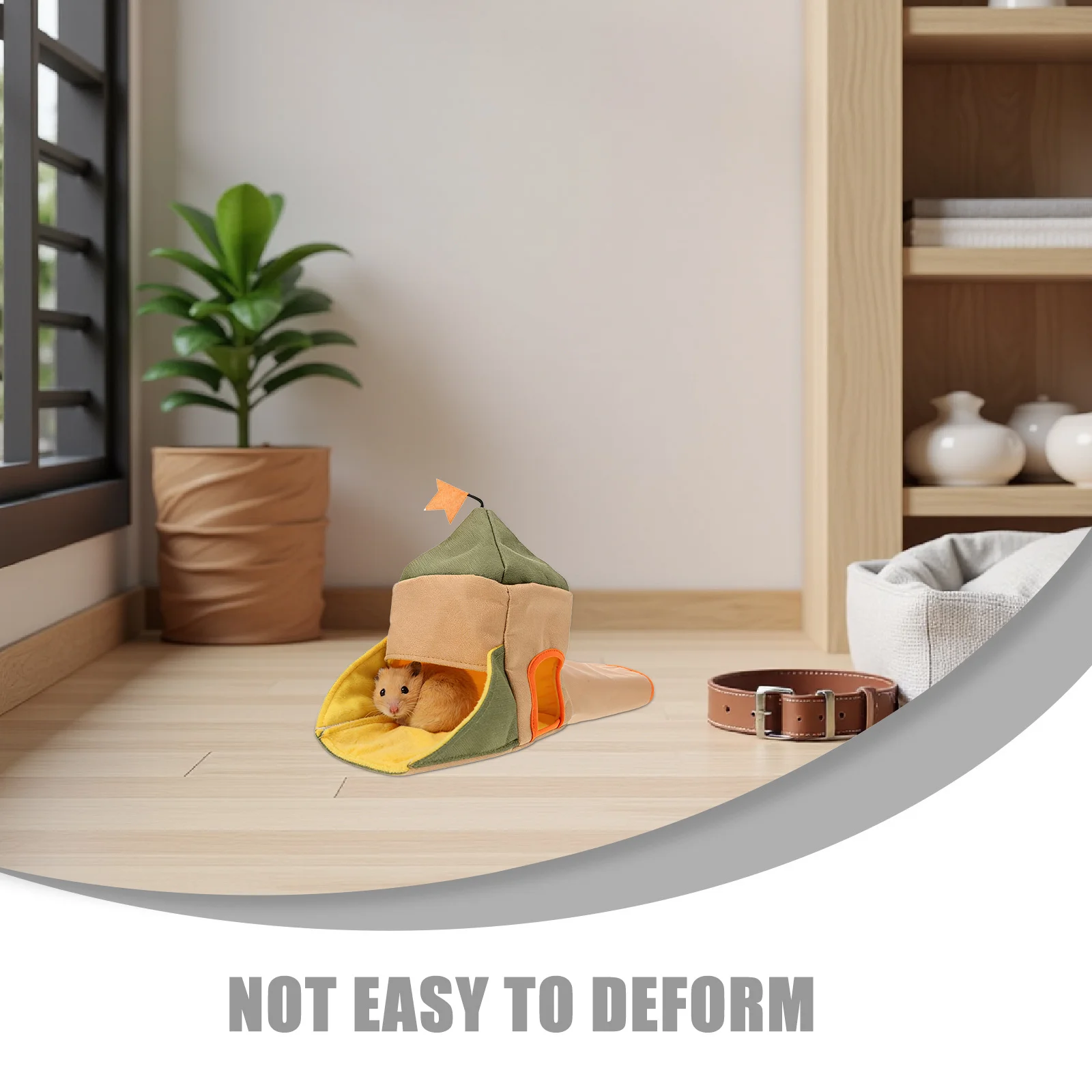 

Polyester Hamster Hideout - Cute Guinea Pig Hideaway Hut for Pet Cage - Small Animal Hideout Enrichment