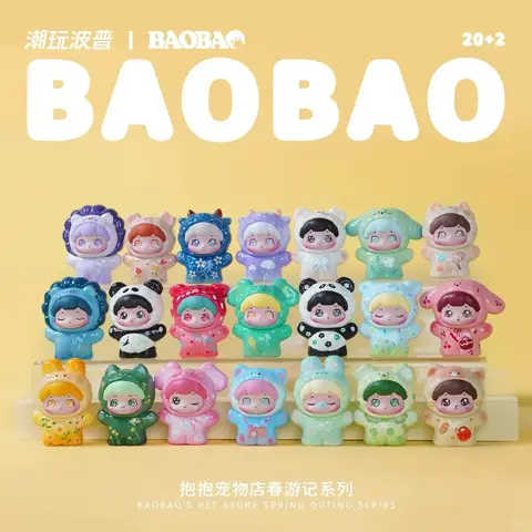Baobao Pet Shop Spring Trip Memory Transparent Mini Blind Box Bag toys Action Figures Cute Pieces Collectible Model doll Gifts