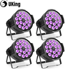 U'King 4 Teile/satz 18X8W RGBW LED Par Lichter Farbmischung Regenbogen Wirkung Bühne Lichter Für DJ Disco KTV Hochzeit Party Nachtclub