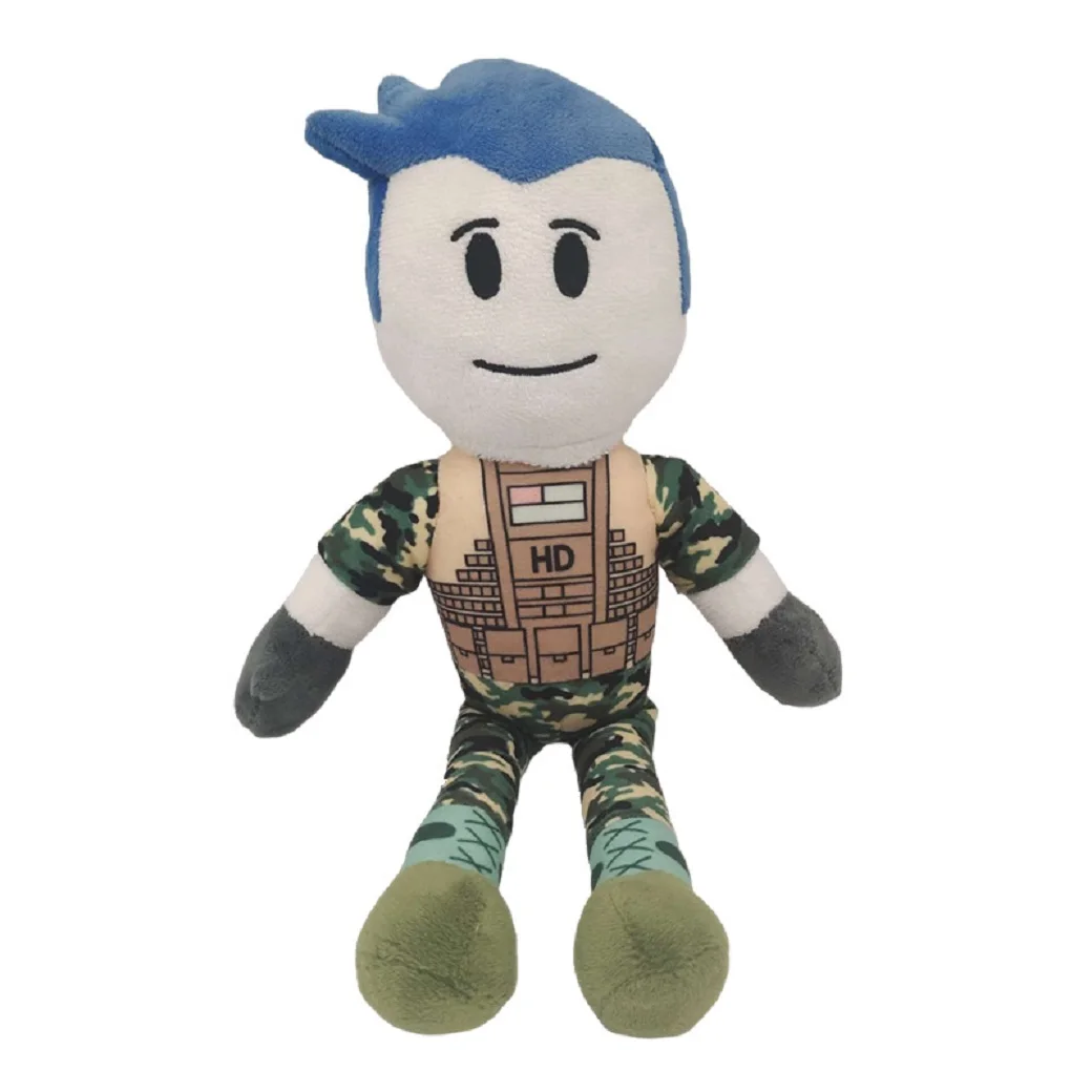 Hot 35cm Hot Game Roblo Plush Toys Doll Captain Camouflage Boy Halloween Soft Stuffed Toy Baby Kids Birthday Gift