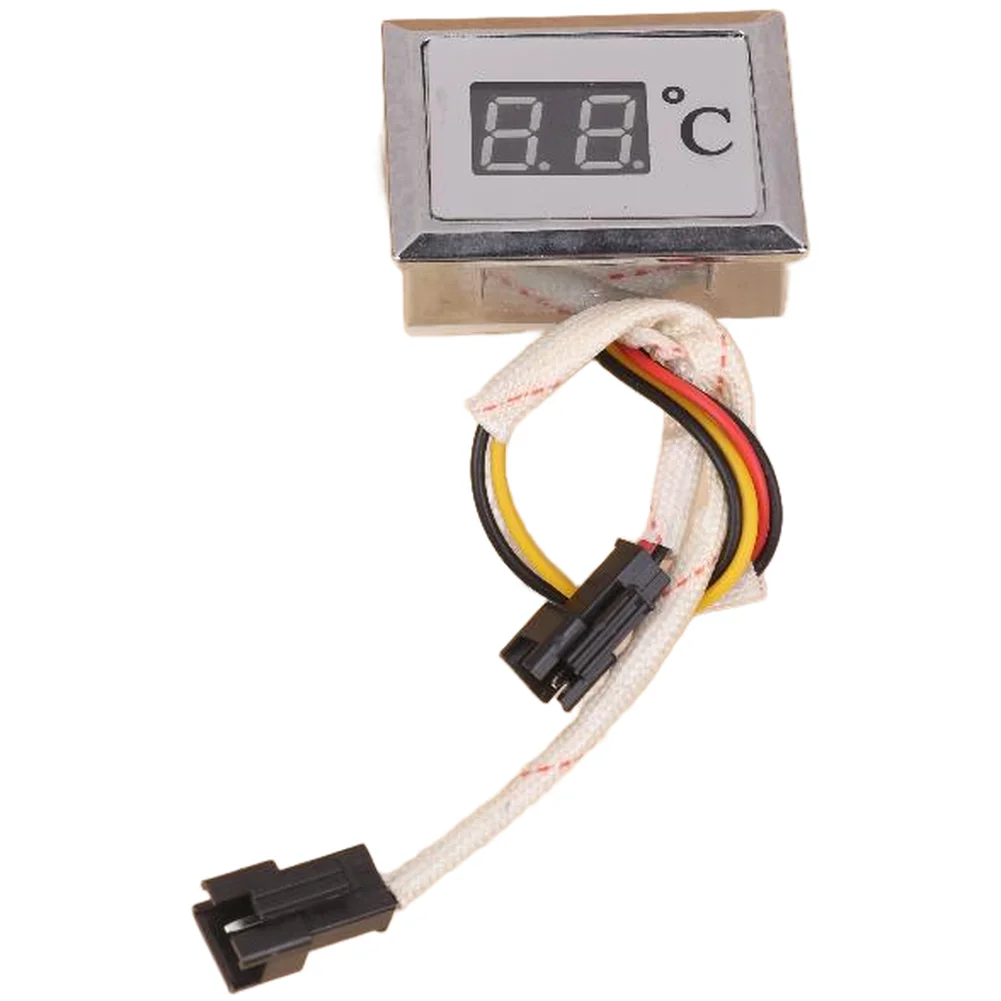 Compact Metal Temperature Display Monitoring Device Compact Temperature Meter White Digital Temperature Display
