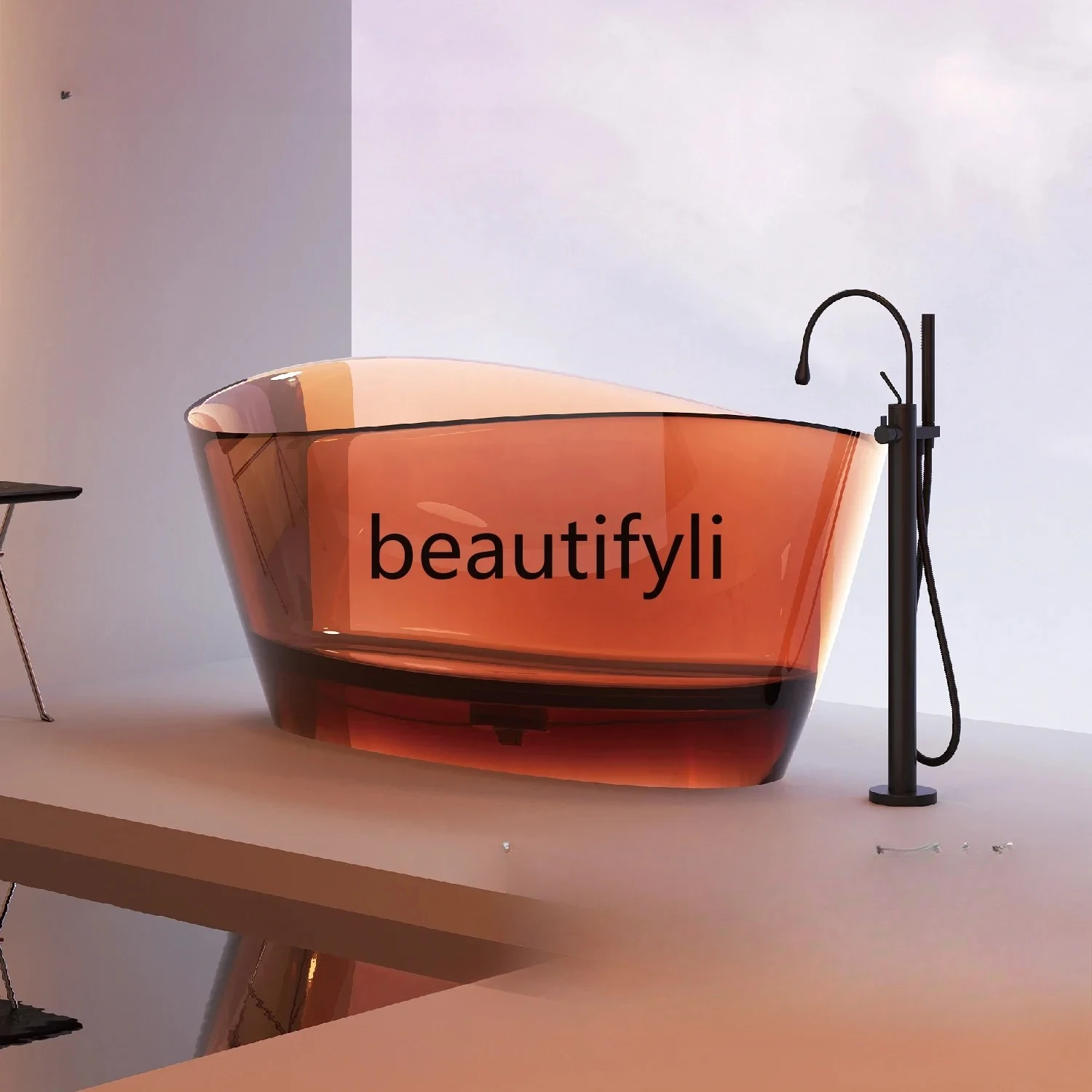 

Bathroom Natural crystal resin bathtub Home hotel B & B Art sense Large capacity bathtub