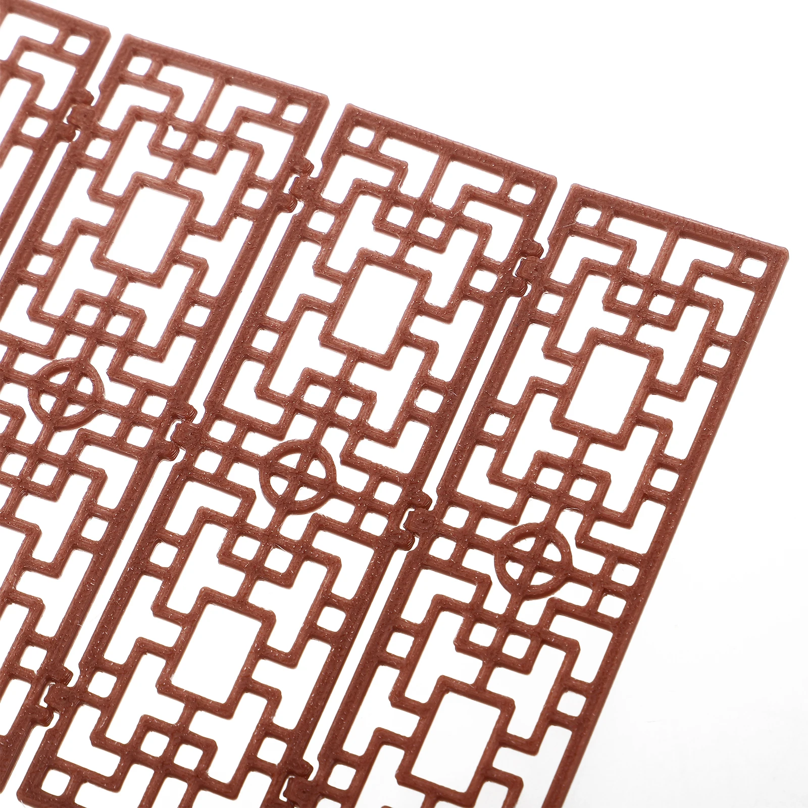 미니 중국식 접이식 스크린 브라운 1:20 스케일 미니어처 빈티지 데스크탑 장식용 룸 디바이더 스크린 패널 인형집 가구