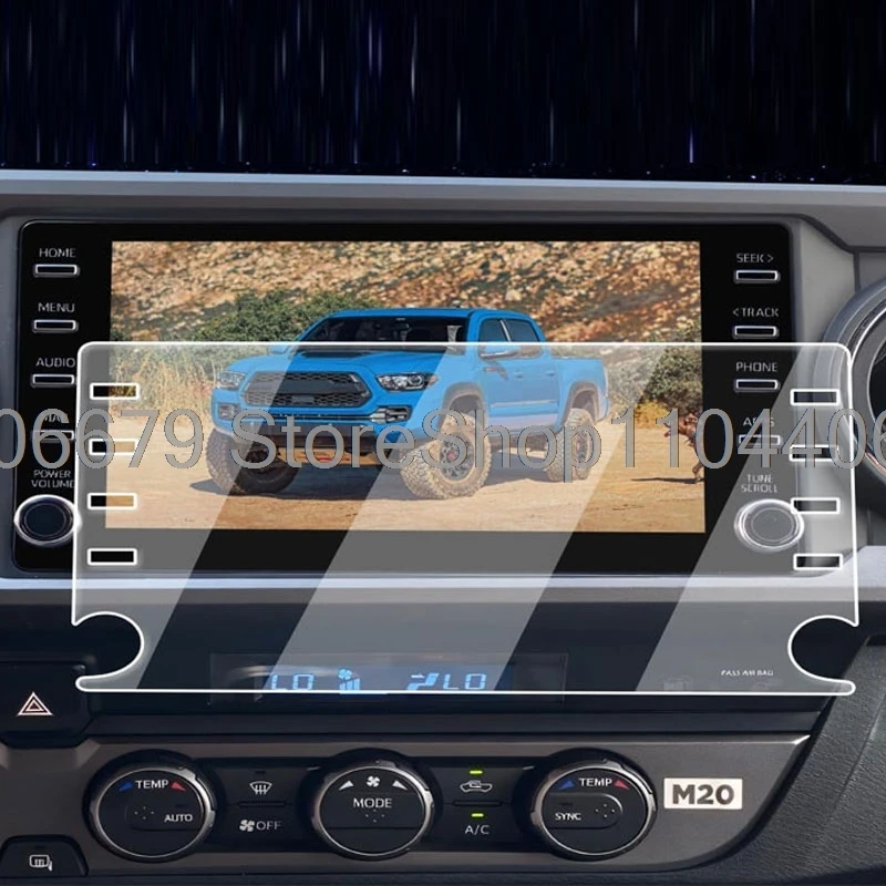 واقي للشاشة من الزجاج المقسى لسيارة تويوتا HiLux Workmate SR SR5 Rogue 2020 2021 2022 8 بوصة نظام ملاحة GPS شاشة LCD
