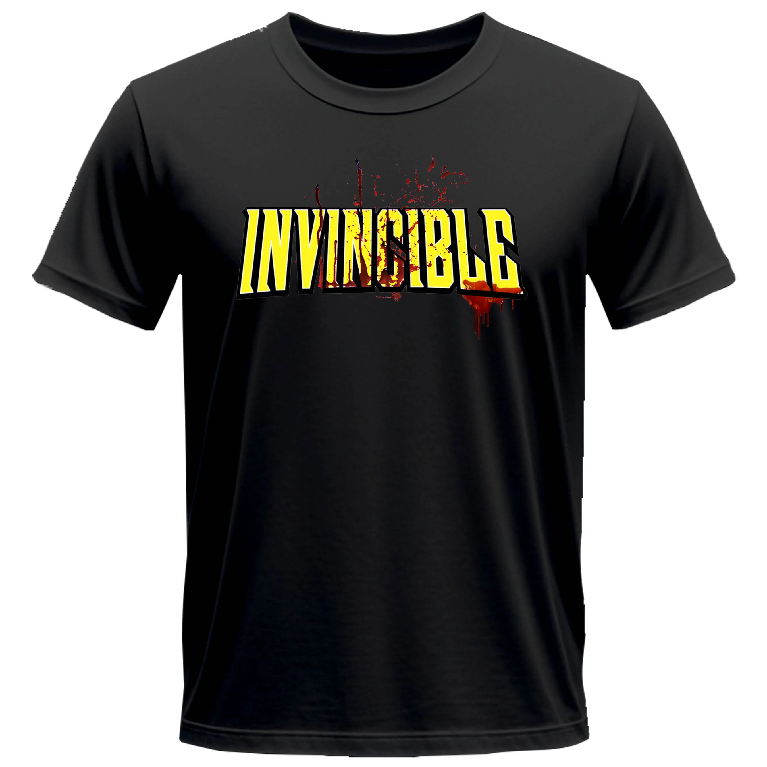 

Invincible Blood Splat Logo Merch T-Shirts Men Women Adult Anime 100% Cotton T Shirt Round Collar Short Sleeve All Seasons Tops