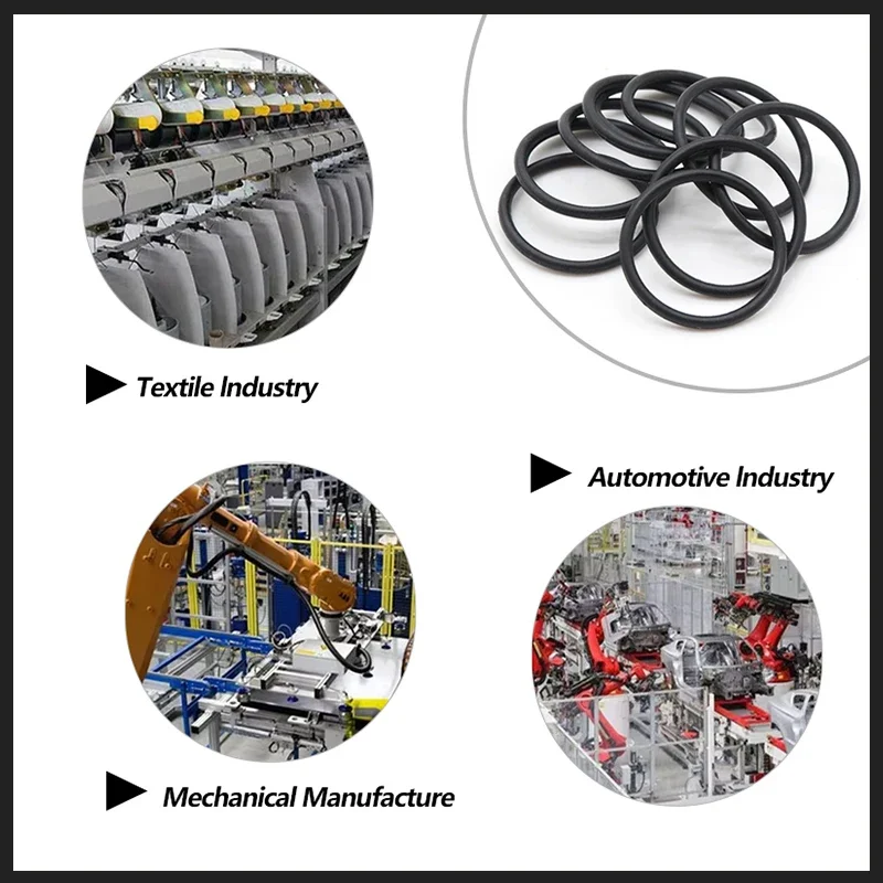 10/50/100 個 NBR O リングガスケット CS 2 ミリメートル外径 5 ミリメートル〜 150 ミリメートル黒ニトリルゴムラウンド O タイプ腐食オイルレジストシールワッシャー黒
