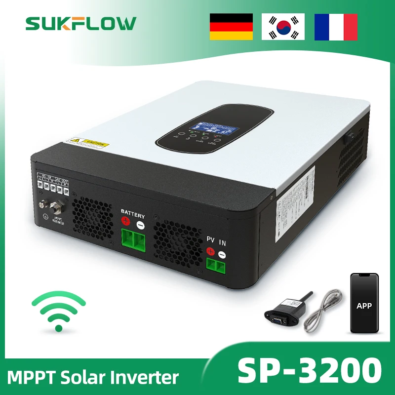 Le système de stockage d'énergie domestique d'inverseur solaire de SP-3200 3000W de Sukflow maximise le potentiel de répondre aux besoins d'énergie à la maison