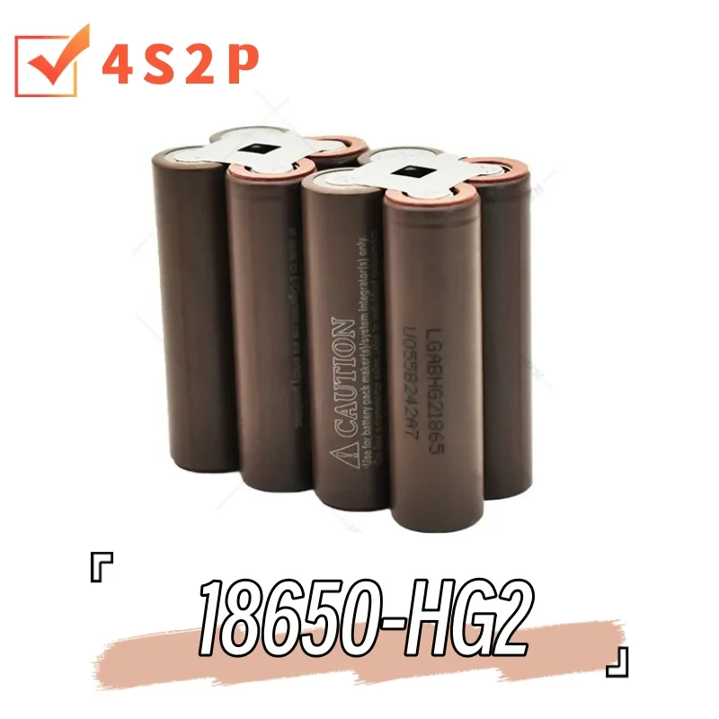 18650 HG2 NEW Battery Pack12.6V14.8V 18V 25.2V 29.6V 3000mAh 6000mAh 20A for Welding and Power Tools, 3S-6S Lithium Ion Battery