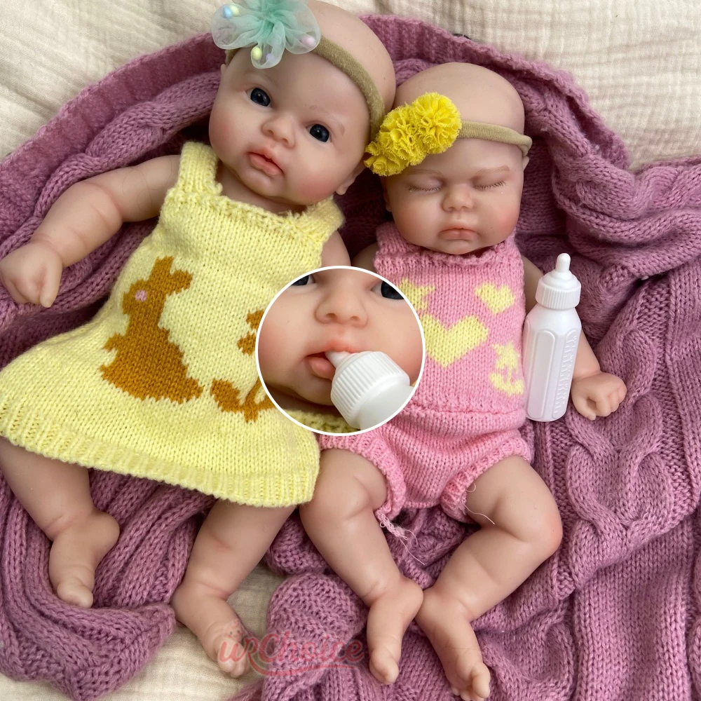 12Inch 30cm High Simulation Full Silicone Reborn Doll Exquisite Texture Details Soft Newborn Doll for Collectors Gift