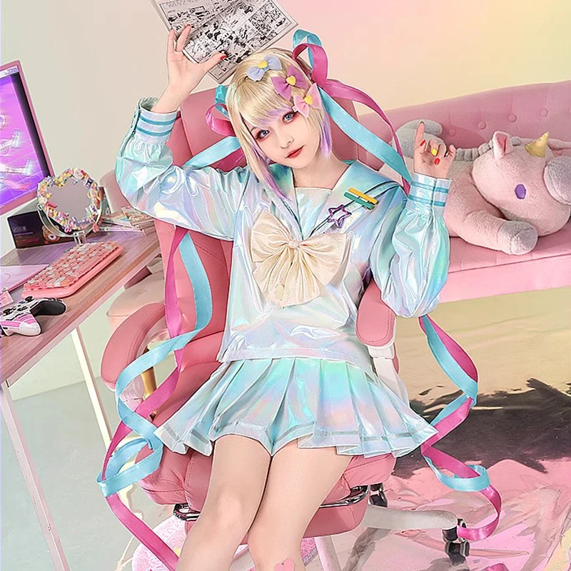 Game Needy Girl Overdose KAngel Cosplay Costume Game NEEDY STREAMER OVERLOAD Cosplay KAngel Halloween Party Cosplay Costume Wig